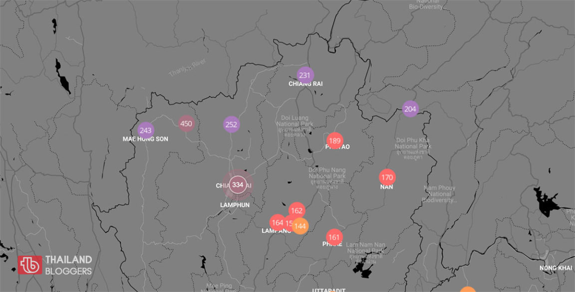 Chiang Mai air quality index (AQI) and PM2.5 air pollution - Thailand Bloggers