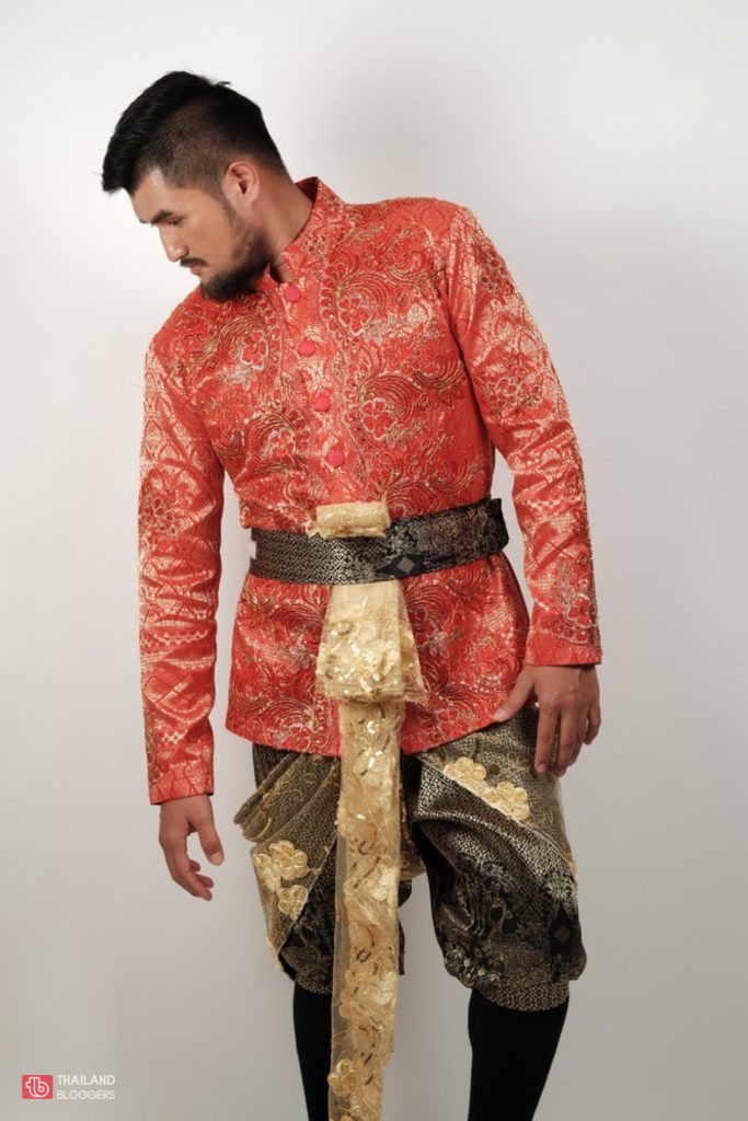 Man wearing traditional Thai dress