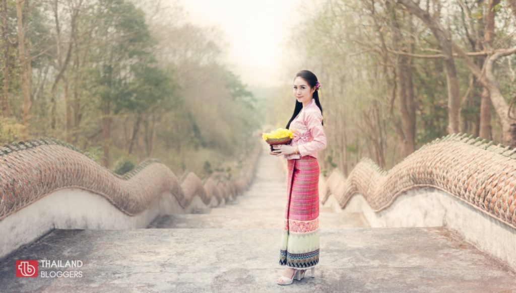 Thai woman in Thai national dress